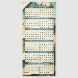 Calendrier 2026 en un coup d'œil Carte magnétique