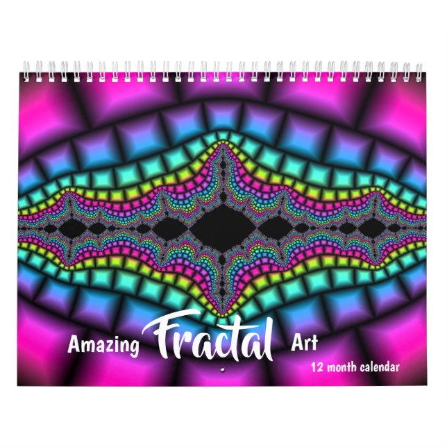 Calendrier 2026 Extraordinaire Fractal Art Psychedelic (Protection)