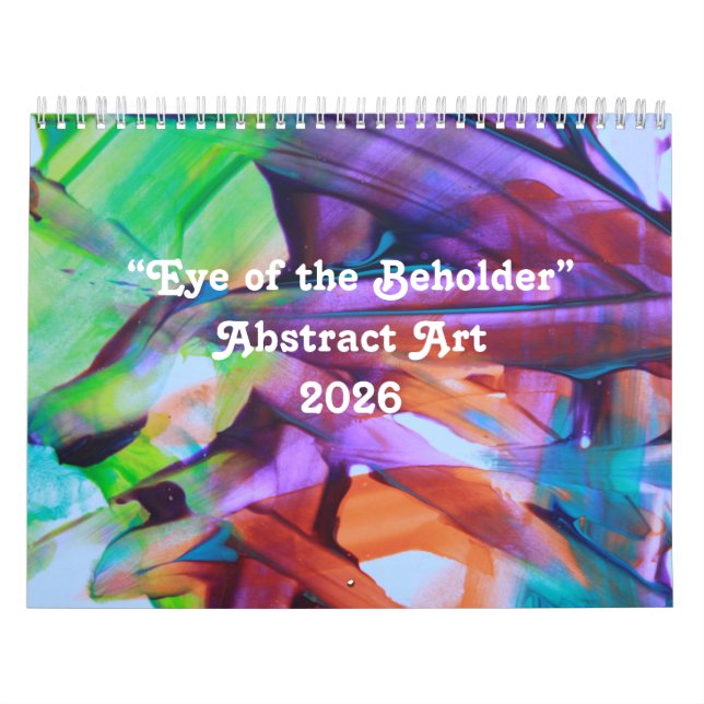 Calendrier 2026 “Eye of the Beholder” Abstract Art Calendar (Protection)