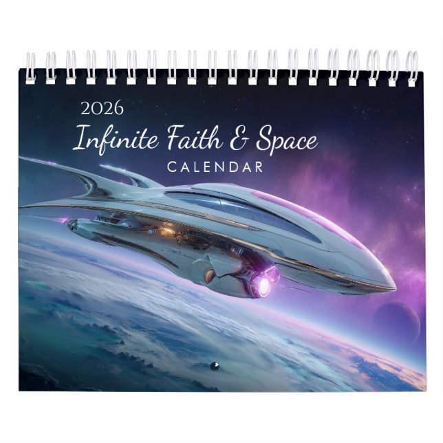 Calendrier 2026 Faith Biblical Verse Space Wall Calendar  (Protection)