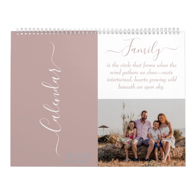 Calendrier 2026 Family Quote Calendar  (Protection)