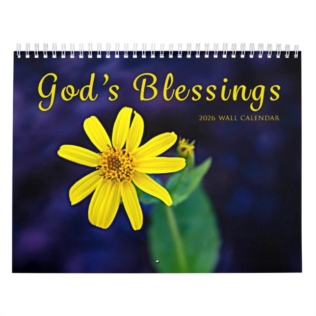 Calendrier 2026 Flower Blessings Wall Calendar (Protection)