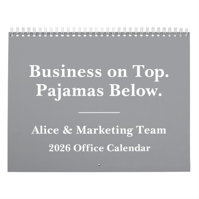 Calendrier 2026 Funny Office Remote Work Humor (Protection)