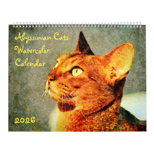 Calendrier 2026 Gorgeous Abyssinian Cat Lovers Gift (Protection)