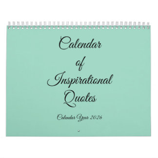 Calendrier 2026 Inspirational Quote Wall Calendar