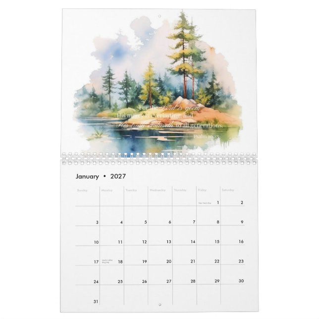 Calendrier 2026 Inspirational Wall Calendar Livres de Psaumes (Jan 2027)