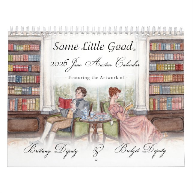 Calendrier 2026 Jane Austen Watercolor Calendar (Protection)