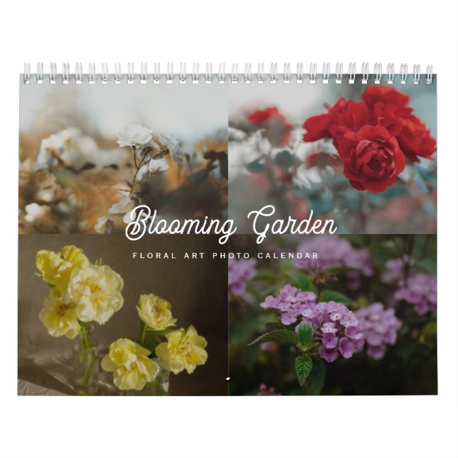 Calendrier 2026 Jardin Fleuri Photo Florale (Protection)