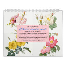 Calendrier 2026 - Les Roses - P.J. Redouté