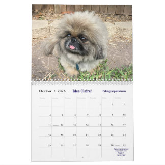 Calendrier 2026 Liz E.'s Pekingese Calendar