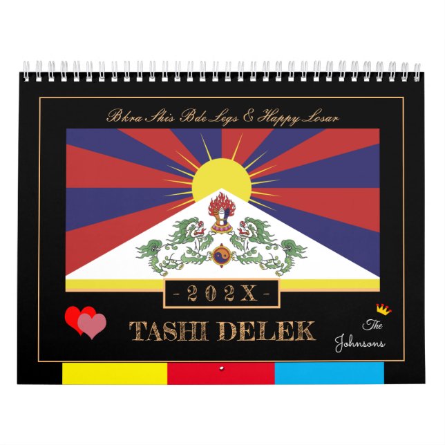 Calendrier 2026 Losar Tibétain & Tashi Delek - Nouvel An /Tib (Protection)
