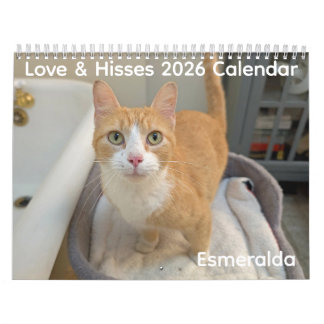 Calendrier 2026 Love & Hisses Calendar - Esmeralda