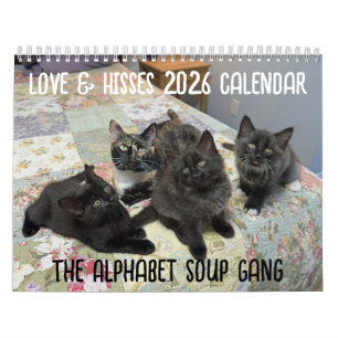 Calendrier 2026 Love & Hisses - Gang Alphabet Soup