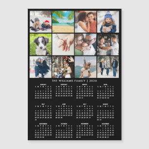 Calendrier 2026 Magnet Collage 12 Photos