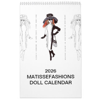 Calendrier 2026 MatisseFashions Illustration Calendar