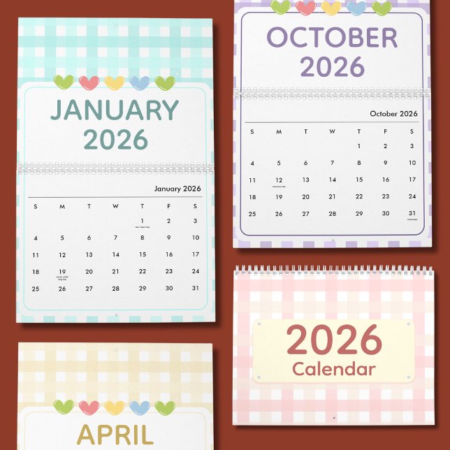 Calendrier 2026 Mignon et Coloré (Créateur téléchargé)