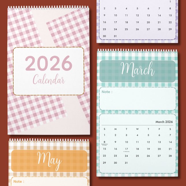 Calendrier 2026 Mignon et Coloré (Créateur téléchargé)