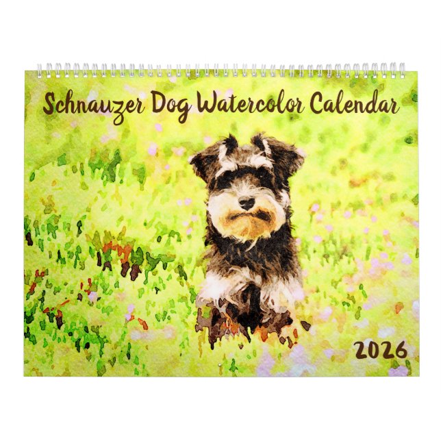 Calendrier 2026 Miniature Schnauzer Dog Mama Owner Lover Gift (Protection)