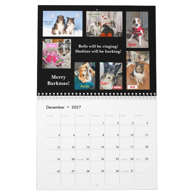 Calendrier 2026 Minnesota Sheltie Rescue Calendar (Dec 2027)