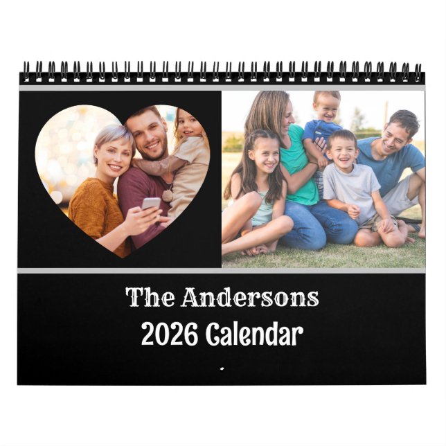 Calendrier 2026 Modern Créer votre propre famille personnalis (Protection)