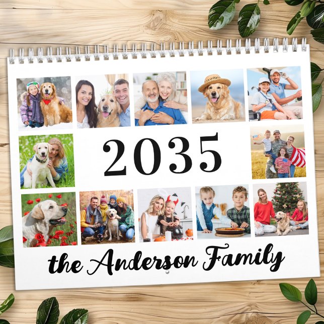 Calendrier 2026 Modern Créer Votre Propre Photo De Famille Pe (Créateur téléchargé)