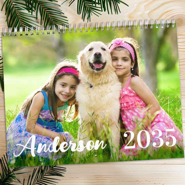 Calendrier 2026 Moderne Simple Personnalisé Photos Familiales (Créateur téléchargé)