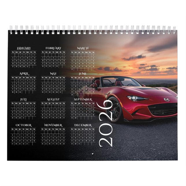 Calendrier 2026 MX-5 Miata Calendar (Protection)