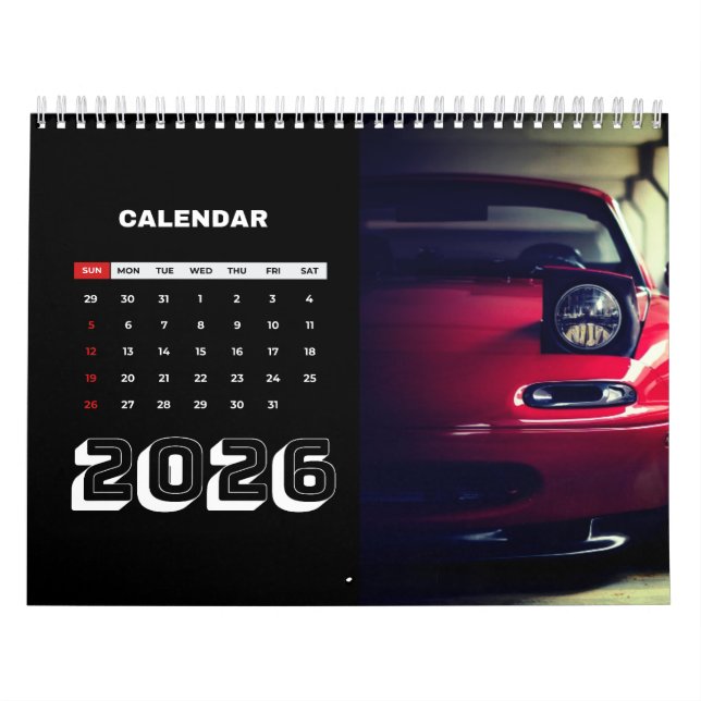 Calendrier 2026 MX-5 Miata Calendar (Protection)