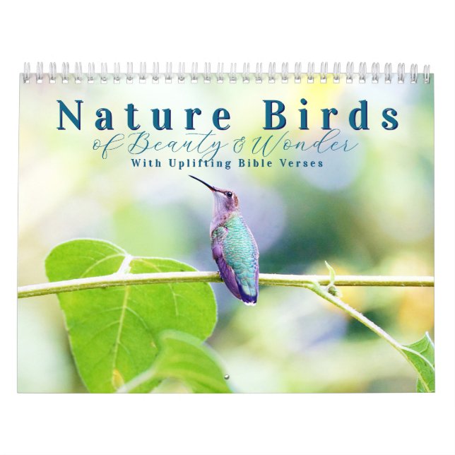Calendrier 2026 Nature Oiseaux avec Écriture Édifiante (Protection)