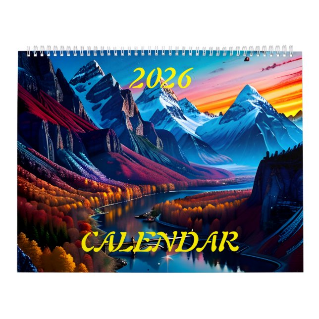Calendrier 2026 Paysages magnifiques Extraordinaires Deux (Protection)