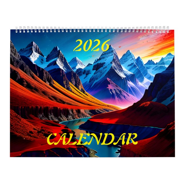 Calendrier 2026 Paysages magnifiques Extraordinaires Trois (Protection)