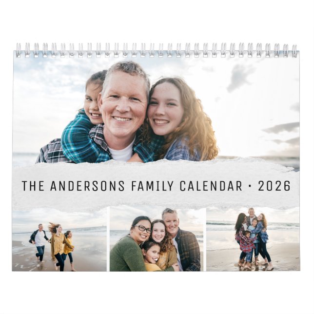 Calendrier 2026 Personalized Family Simple Minimalist  (Protection)