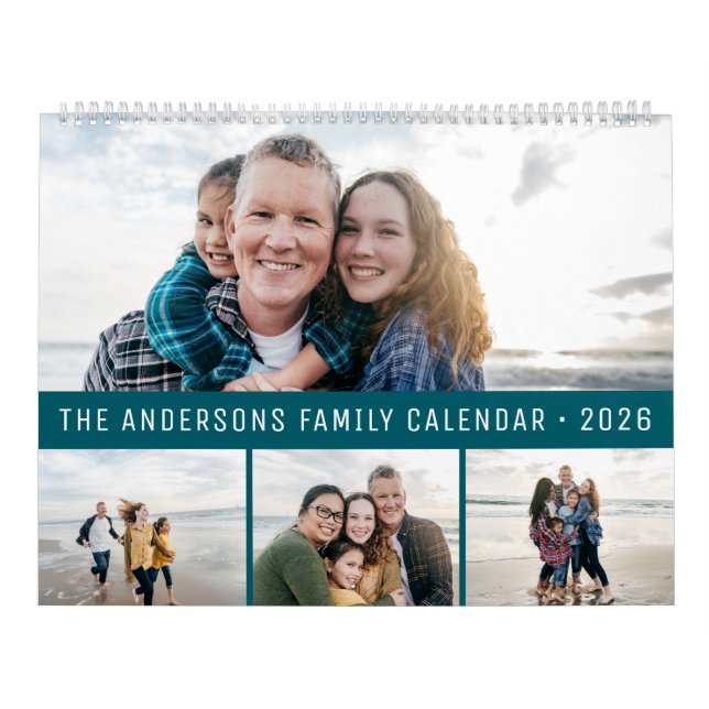Calendrier 2026 Personalized Family Simple Minimalist  (Protection)