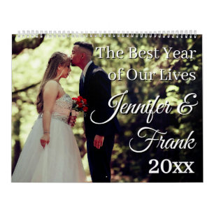 Calendrier 2026 Personnalisé Mon Mariage Photo Chic