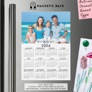 Calendrier 2026 Photo personnalisée magnétique