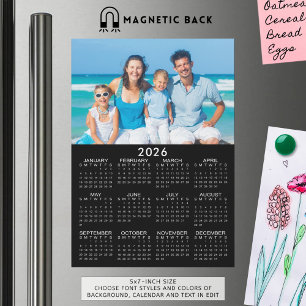Calendrier 2026 Photo personnalisée magnétique