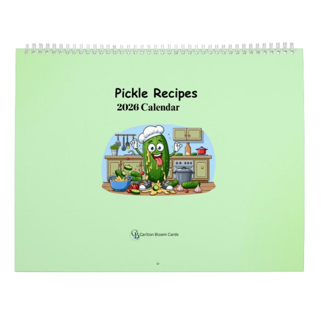 Calendrier 2026 Pickle Calendar with Recipes (Dos)