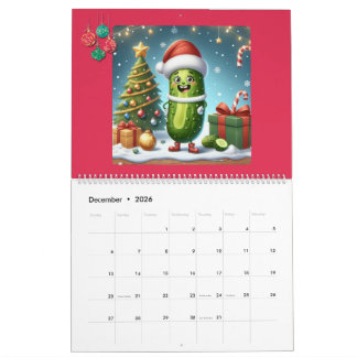 Calendrier 2026 Pickle Character Themed