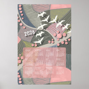 Calendrier 2026 Poster Oies Paysage
