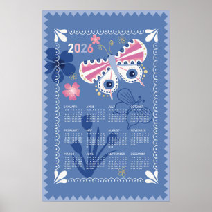 Calendrier 2026 Poster Papillon