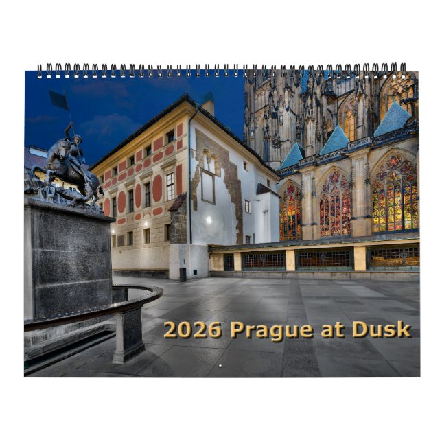 Calendrier 2026 Prague at Dusk Calendar (Protection)