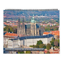 Calendrier 2026 Prague - Cathédrale Saint-Guy