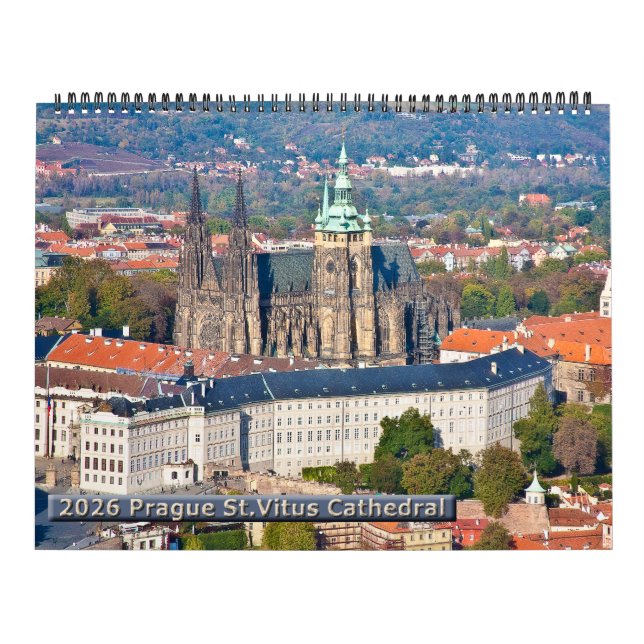 Calendrier 2026 Prague - St. Vitus Cathedral Calendar (Protection)