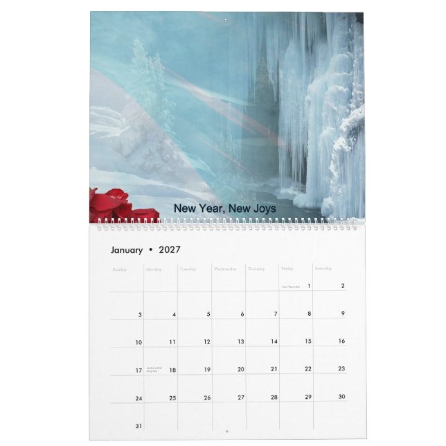 Calendrier 2026 Scenic Seasons Monthly Wall Calendar (Jan 2027)
