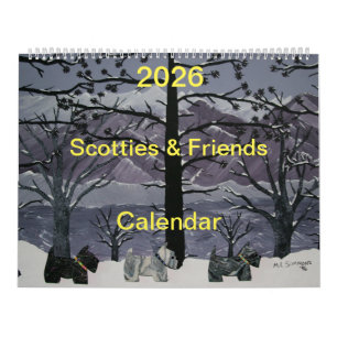 Calendrier 2026 Scotties and Friends