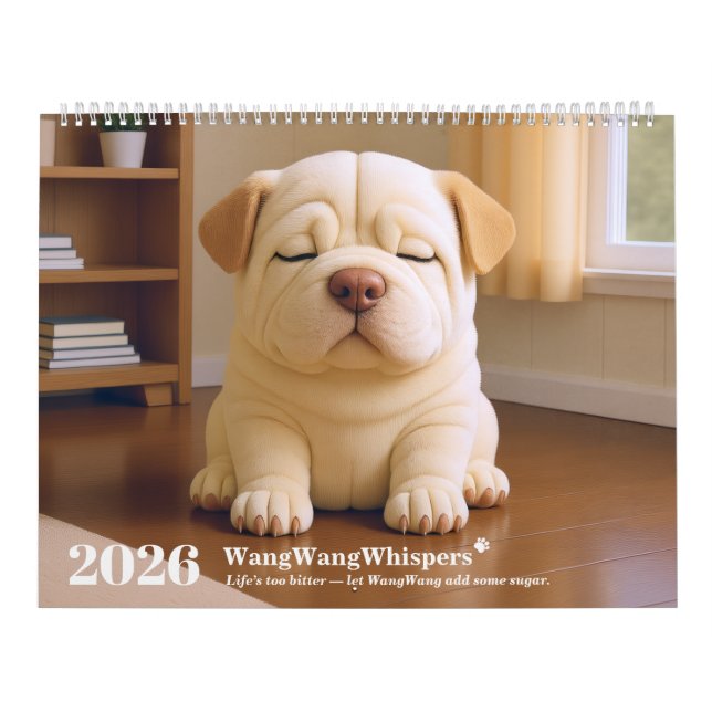 Calendrier 2026 Shar Pei Puppy by WangWang (Protection)