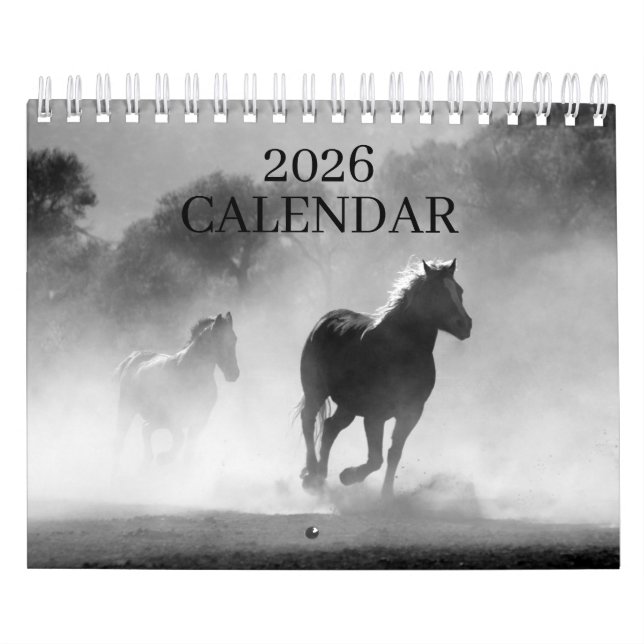 CALENDRIER 2026 SIMPLE HORSES CALENDAR (Protection)