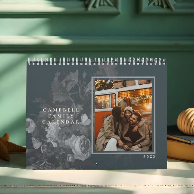 Calendrier 2026 Sleek Stylish Floral Artistic Photopop (Créateur téléchargé)