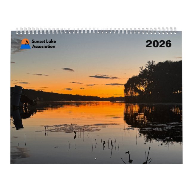 Calendrier 2026 Sunset Lake Calendar (Protection)