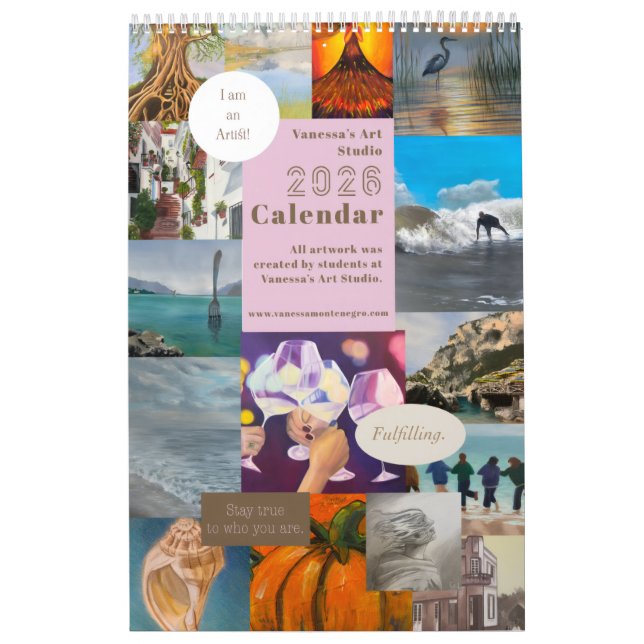 Calendrier 2026 Travaux des élèves de l'Atelier d' (Protection)